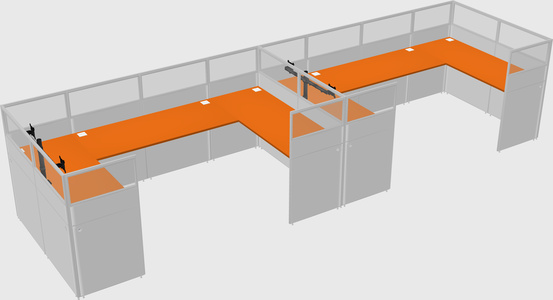 U-shaped cubicle