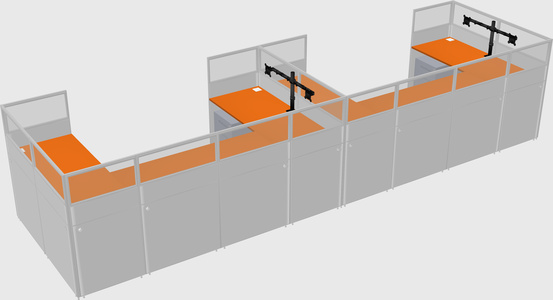 U-shaped cubicle