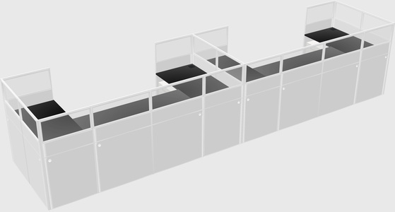 U-shaped cubicle