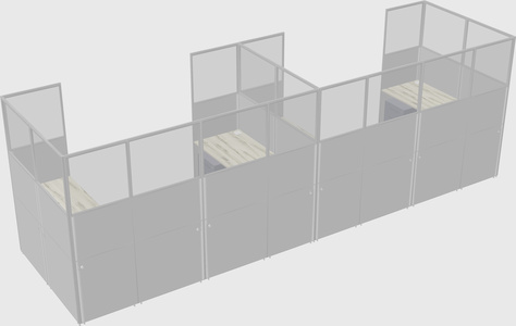 U-shaped cubicle