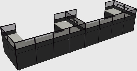 U-shaped cubicle