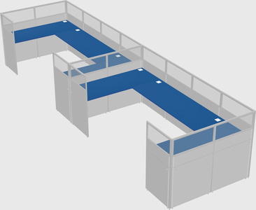 U-shaped cubicle