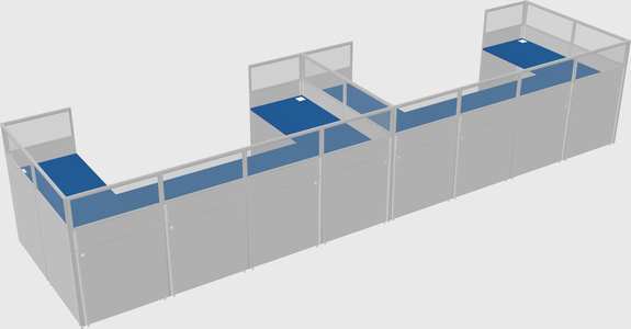 U-shaped cubicle