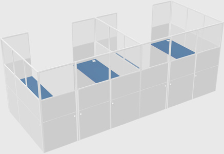 U-shaped cubicle