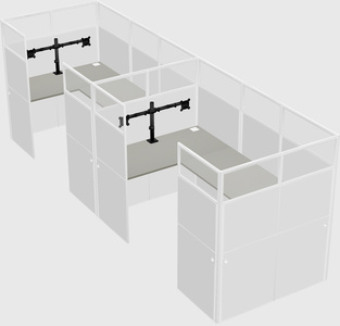 U-shaped cubicle