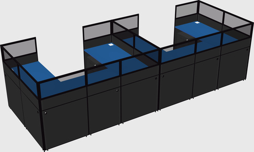 U-shaped cubicle