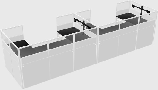 U-shaped cubicle