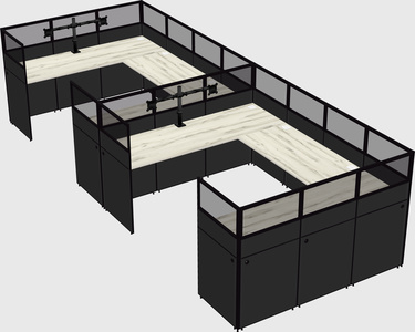 U-shaped cubicle