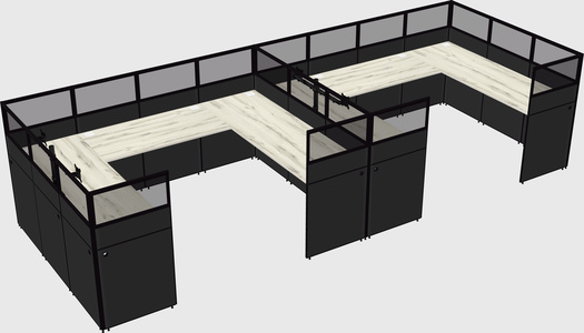 U-shaped cubicle