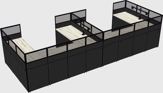 U-shaped cubicle