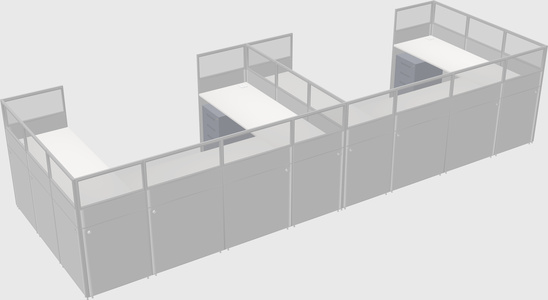 U-shaped cubicle