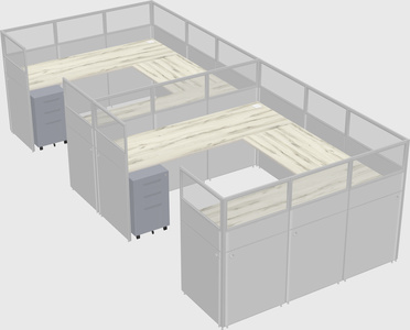 U-shaped cubicle