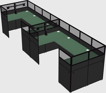 U-shaped cubicle