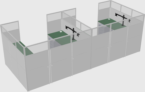 U-shaped cubicle
