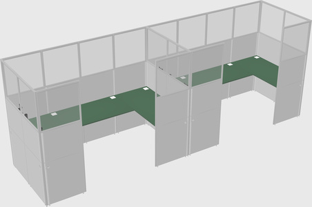 U-shaped cubicle