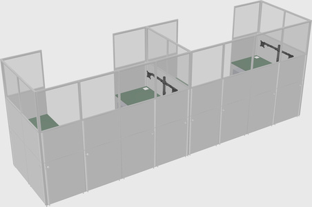 U-shaped cubicle