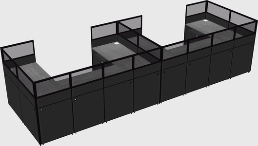 U-shaped cubicle