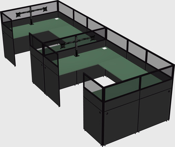 U-shaped cubicle