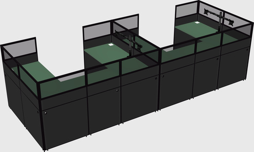 U-shaped cubicle