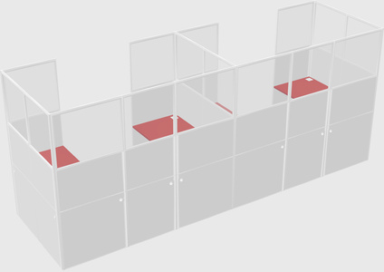 U-shaped cubicle