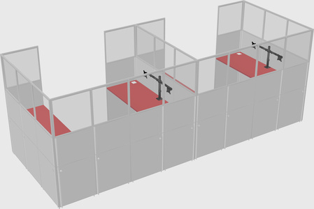 U-shaped cubicle