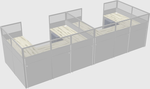 U-shaped cubicle