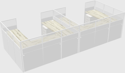 Cabine en u