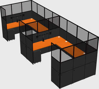 U-shaped cubicle