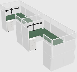 U-shaped cubicle