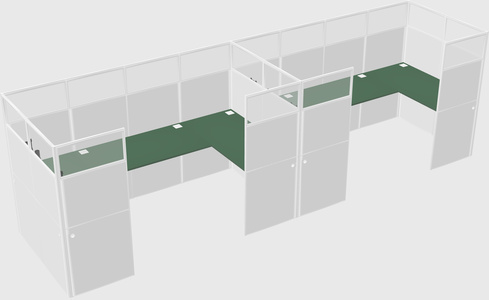 U-shaped cubicle