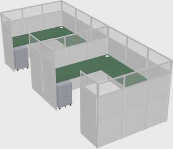 U-shaped cubicle