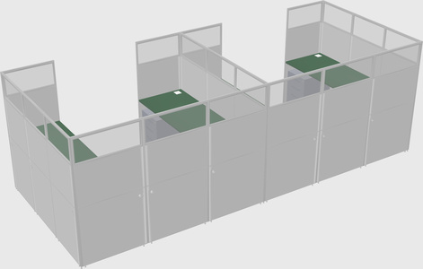 U-shaped cubicle