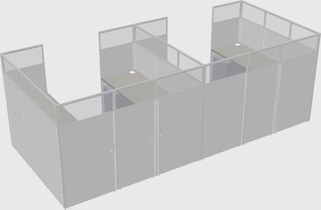 U-shaped cubicle