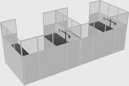 U-shaped cubicle
