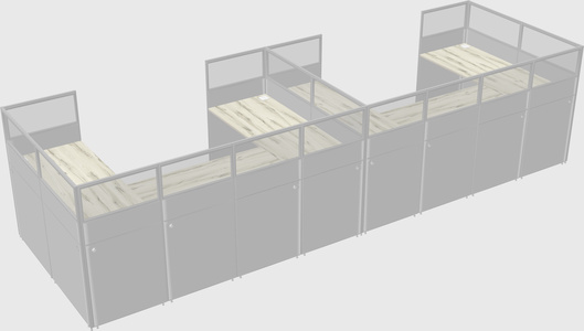 Cabine en u