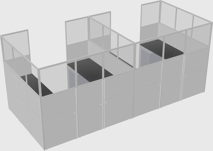 U-shaped cubicle
