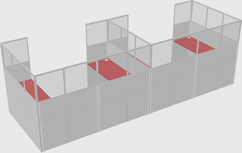 U-shaped cubicle