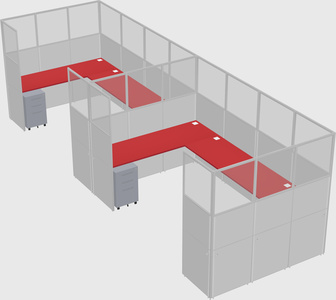 U-shaped cubicle