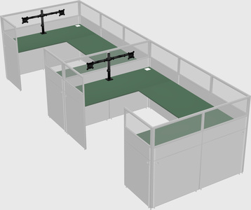 U-shaped cubicle