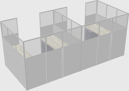 Cabine en u