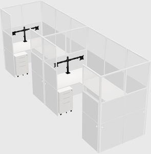 U-shaped cubicle