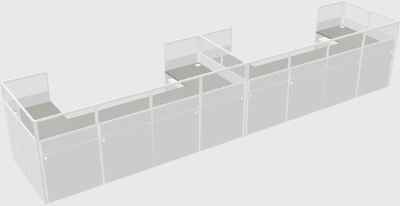 U-shaped cubicle