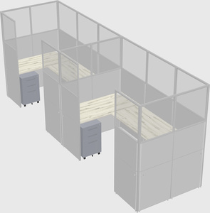 U-shaped cubicle