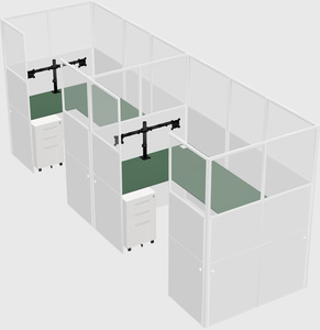 U-shaped cubicle