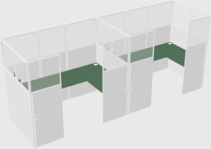 U-shaped cubicle