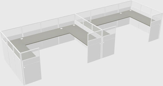 U-shaped cubicle