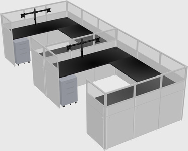 U-shaped cubicle