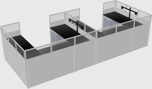 U-shaped cubicle
