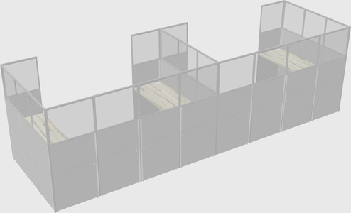 U-shaped cubicle