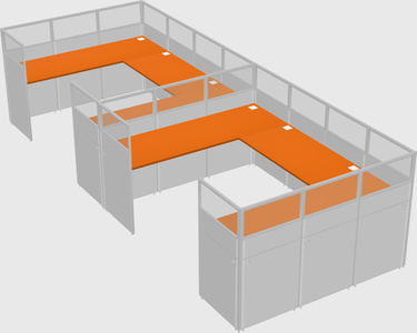 U-shaped cubicle